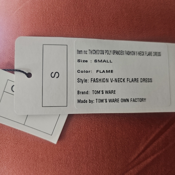 NWT Tam Ware Surplice Neckline Pleated Waist Fit & Flare Dress Small - Picture 7 of 7